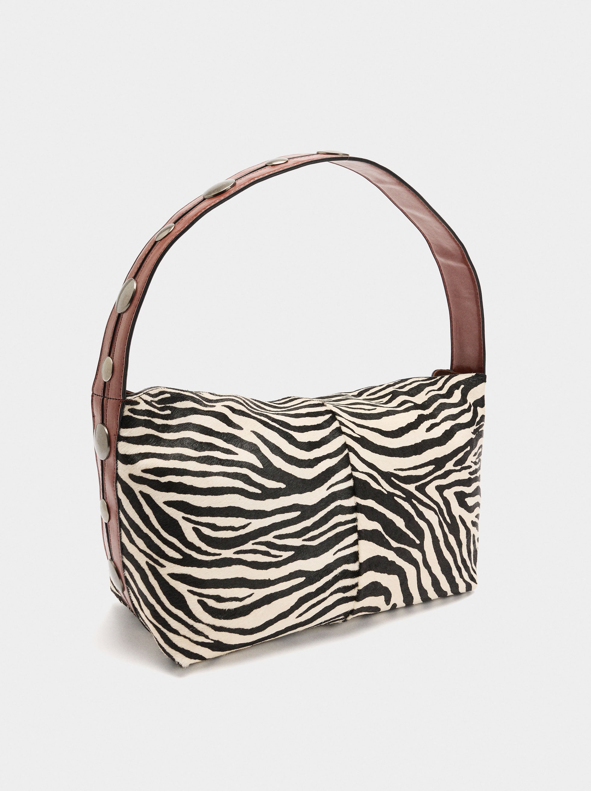 Bolso De Hombro De Piel