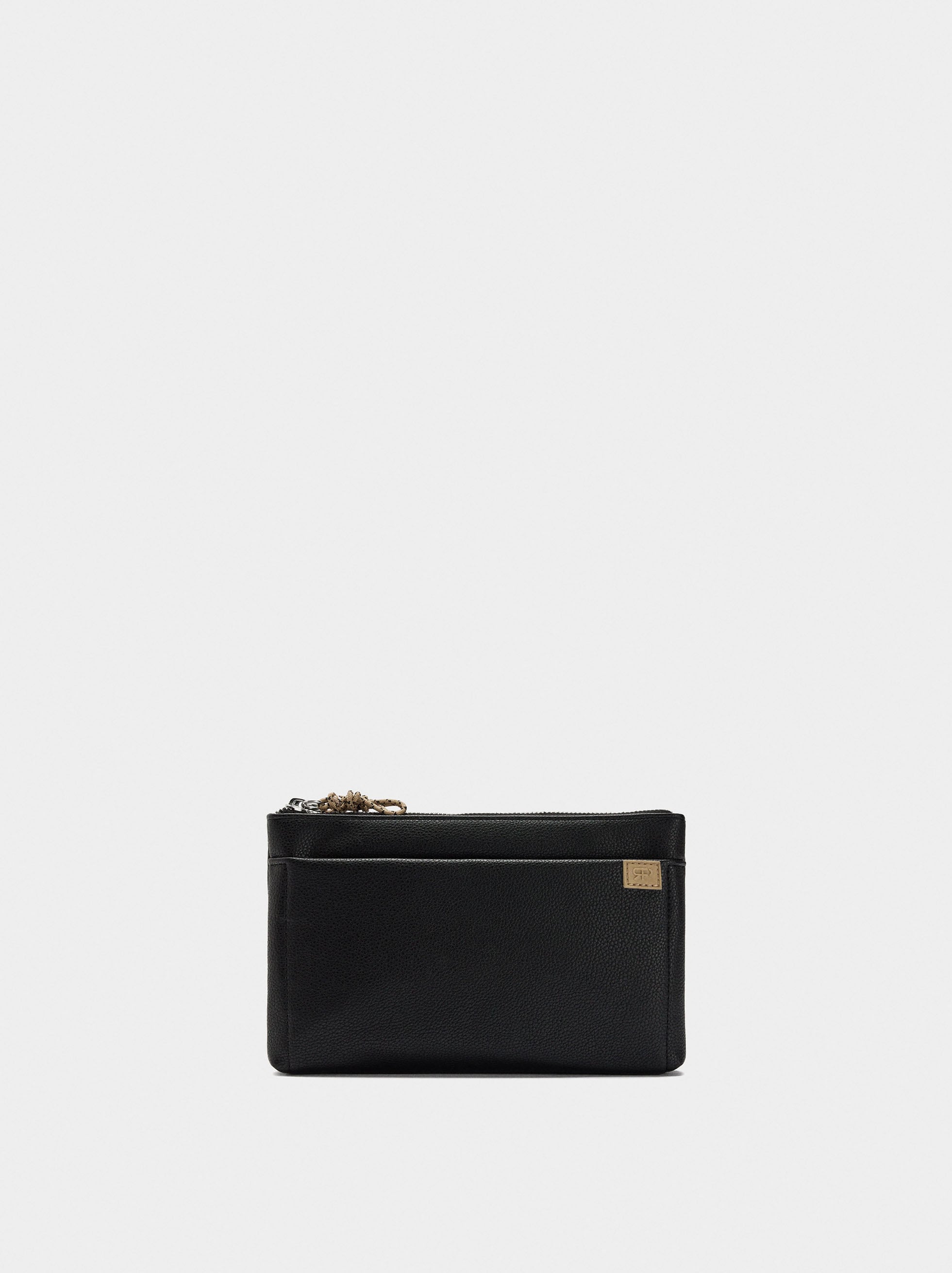 Bolso Bandolera Doble Con Textura