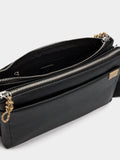 Bolso Bandolera Doble Con Textura