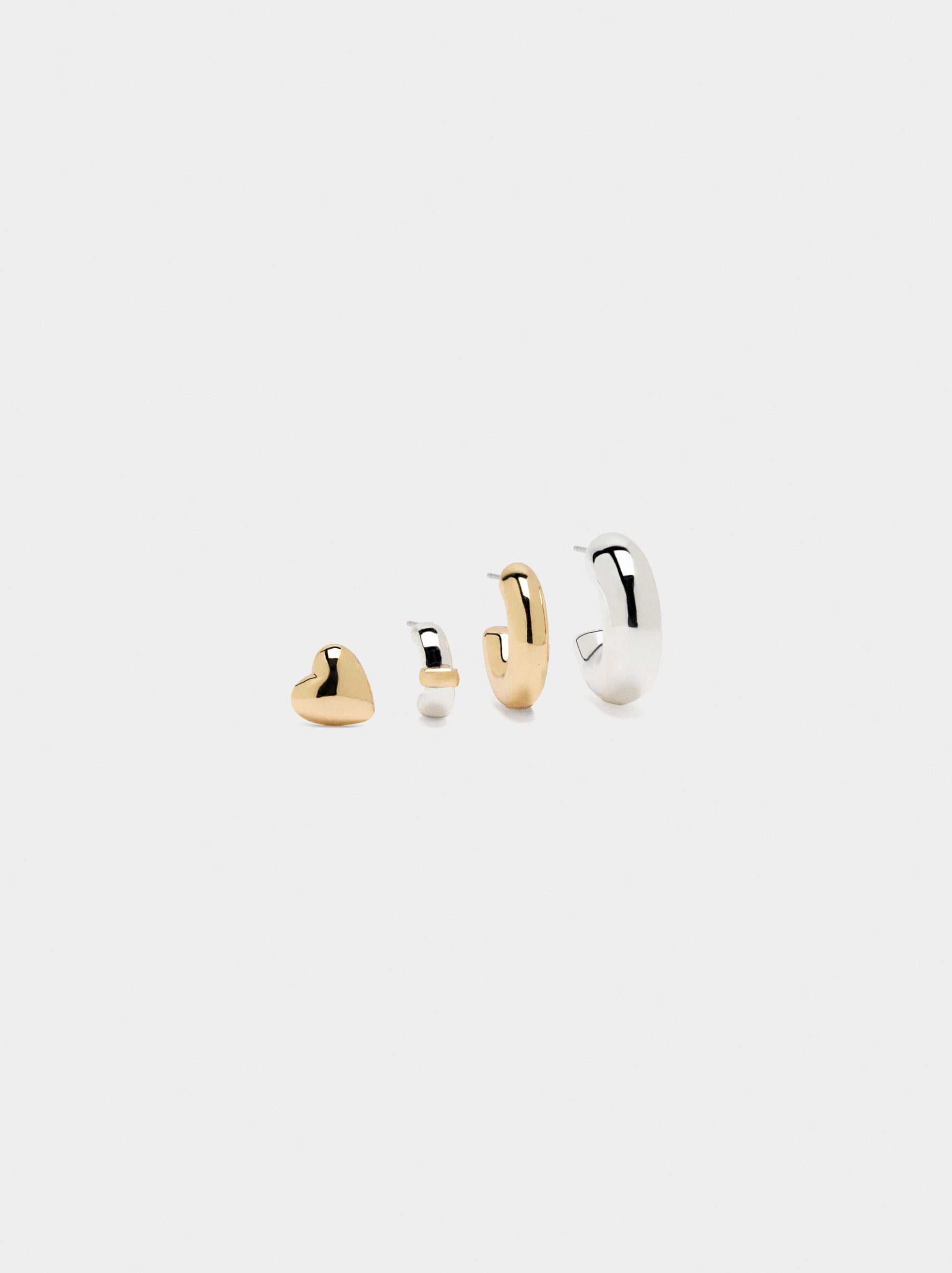 Set De Pendientes Bicolor