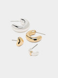Set De Pendientes Bicolor