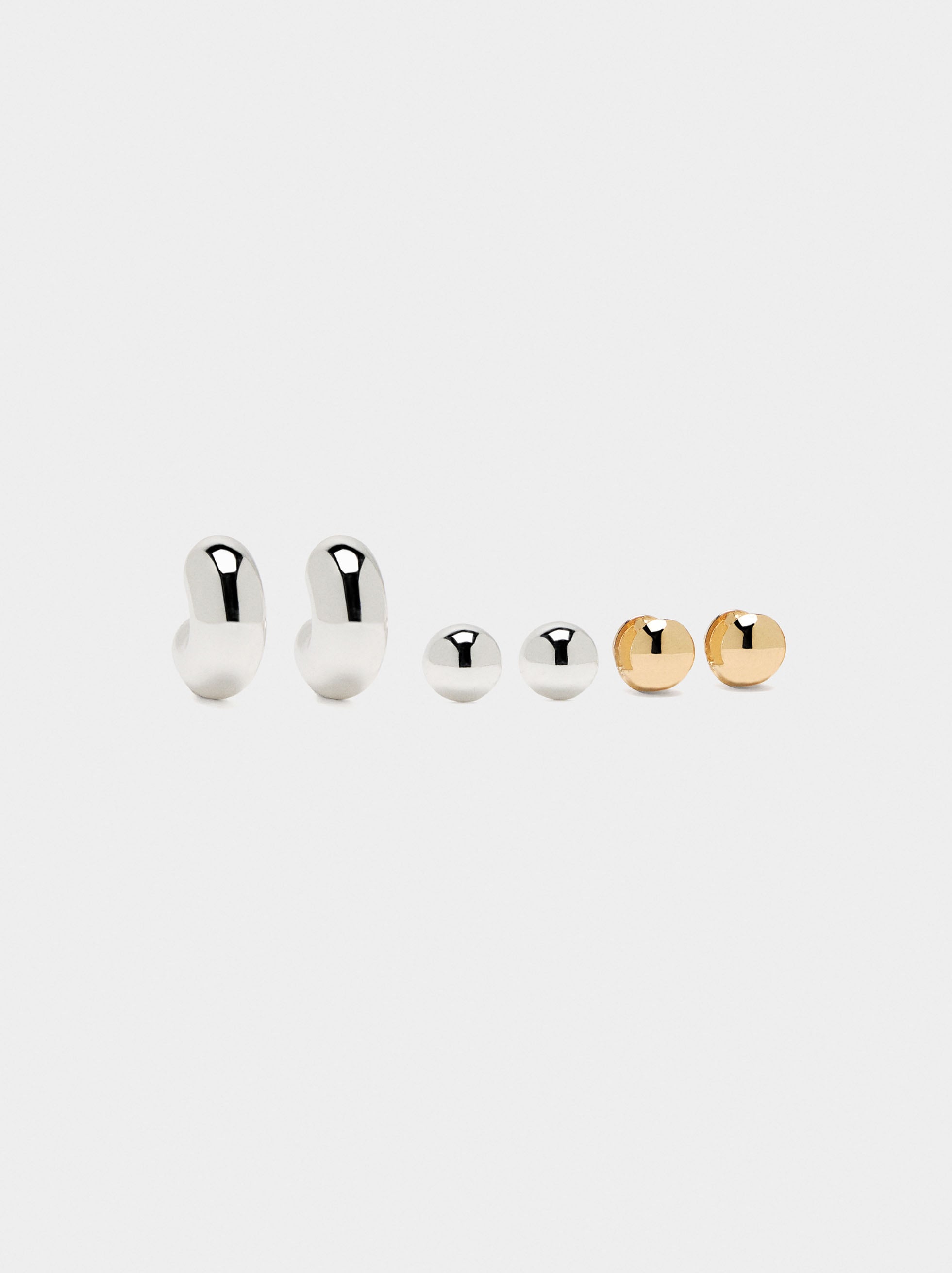 Set De Pendientes Bicolor