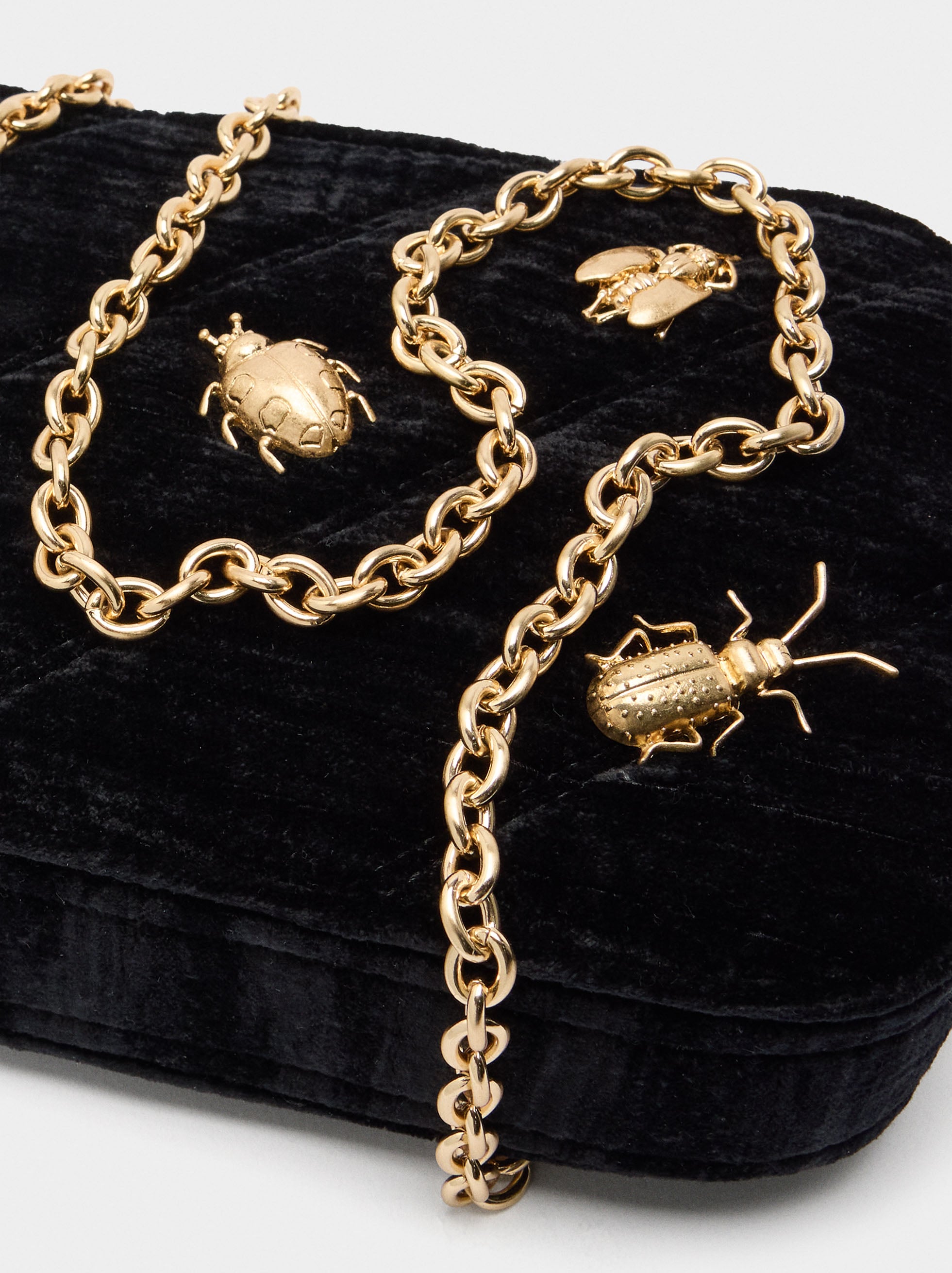 Bolso De Fiesta Aterciopelado Con Insectos