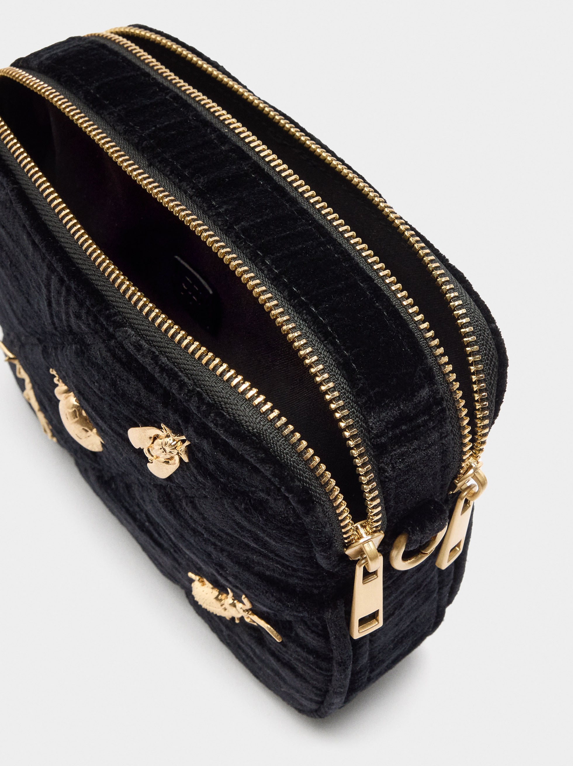 Bolso De Fiesta Aterciopelado Con Insectos