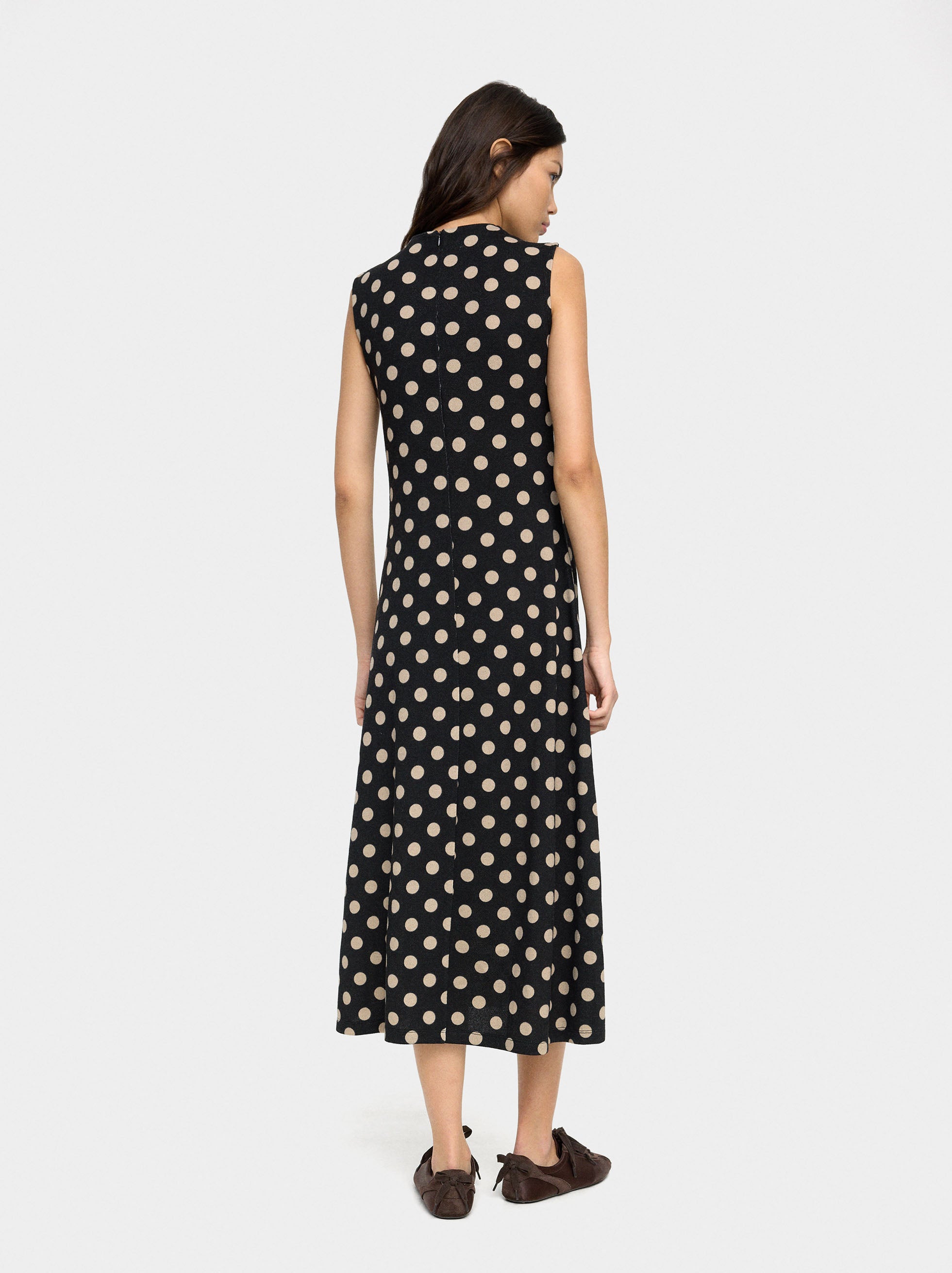 Vestido Largo De Lunares