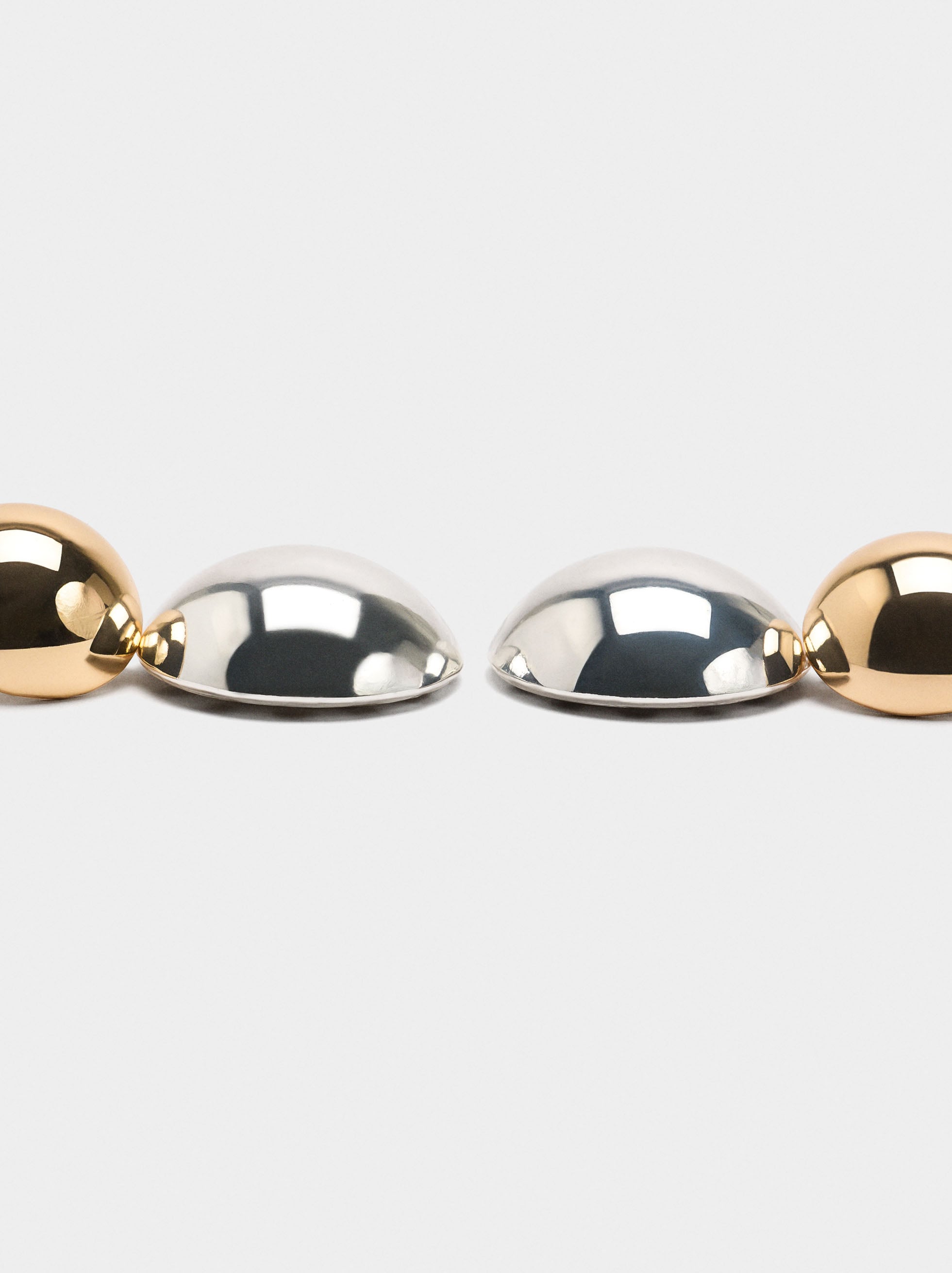 Pendientes Con Esferas Bicolor