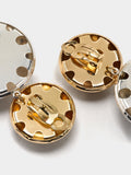 Pendientes Con Esferas Bicolor