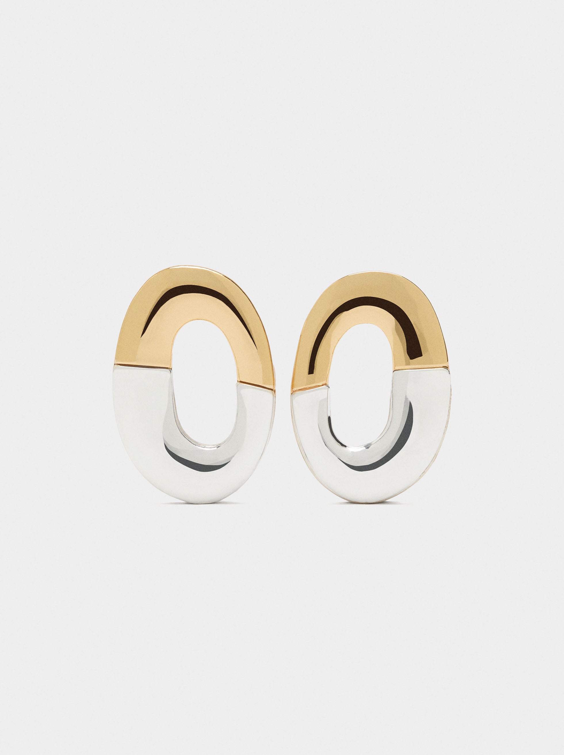 Pendientes Ovales Bicolor