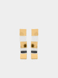 Pendientes Largos Bicolor Cuadrados
