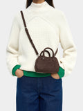Mini Bolso De Mano Con Efecto Piel