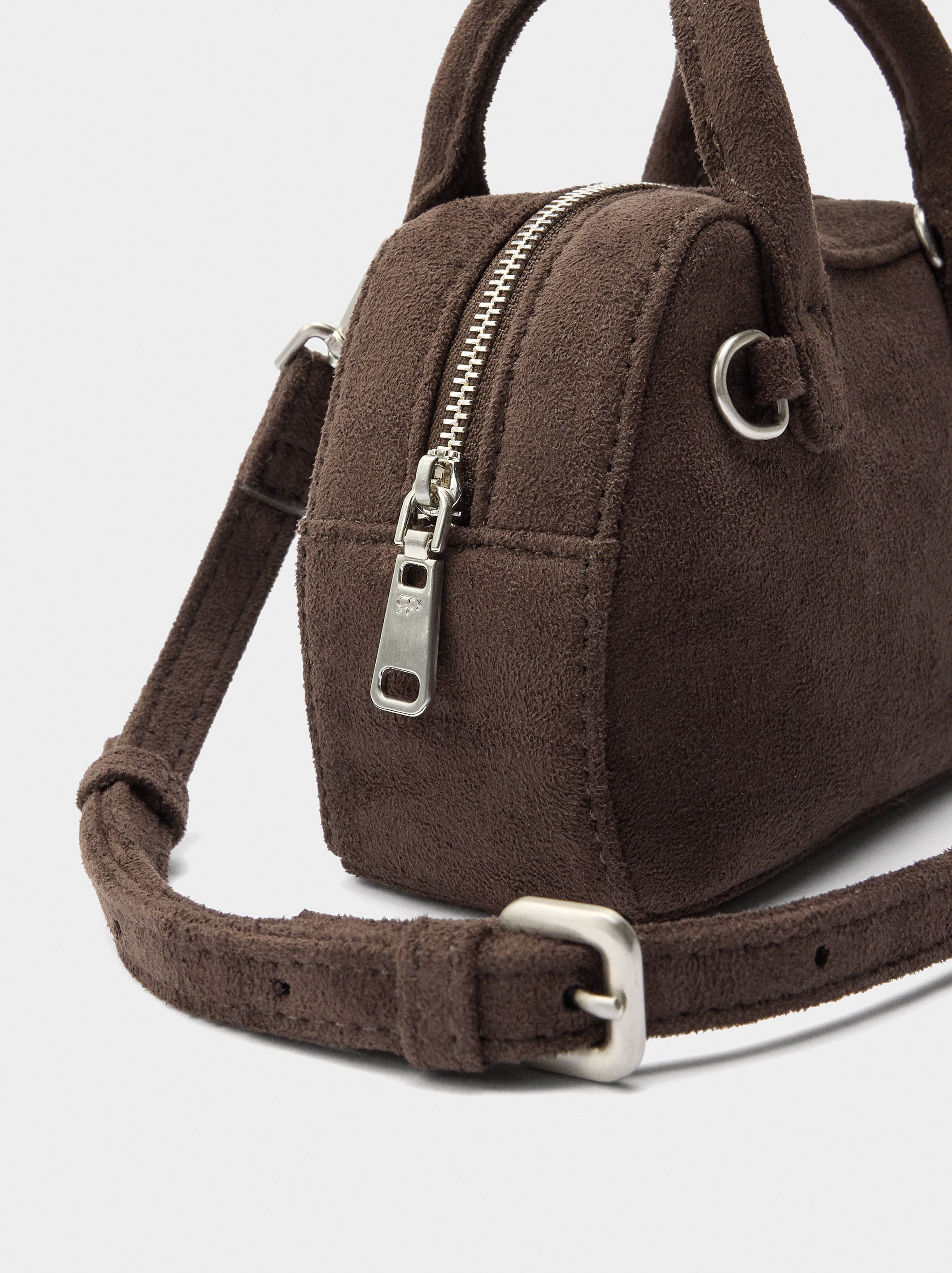 Mini Bolso De Mano Con Efecto Piel