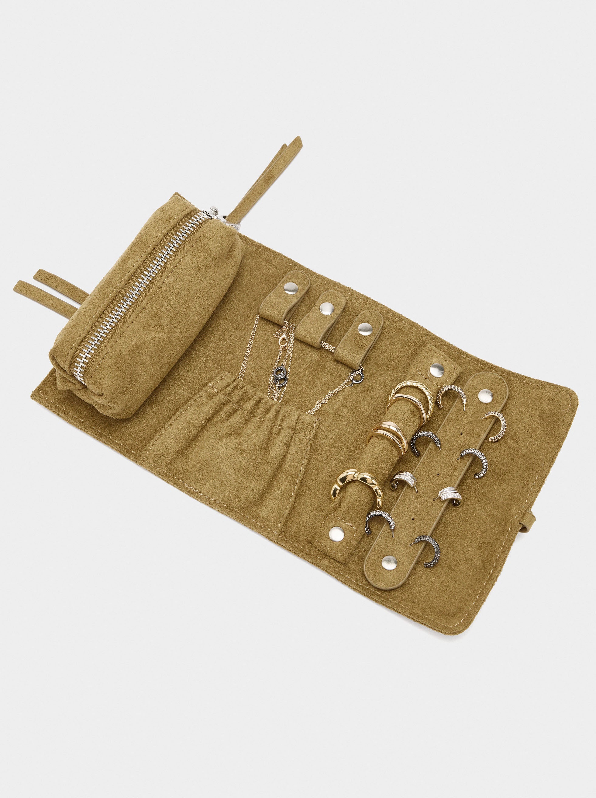 Porta-Joyas En Rollo Efecto Piel