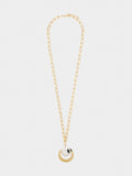 Collar De Eslabones Con Colgante Aro Y Esfera