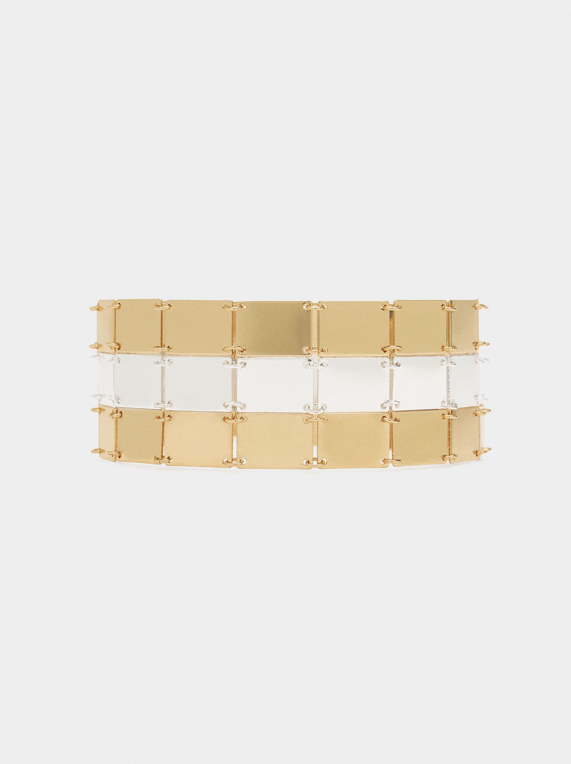 Choker Bicolor Con Rectángulos