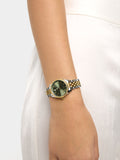 Reloj Redondo Con Pulsera De Acero Inoxidable