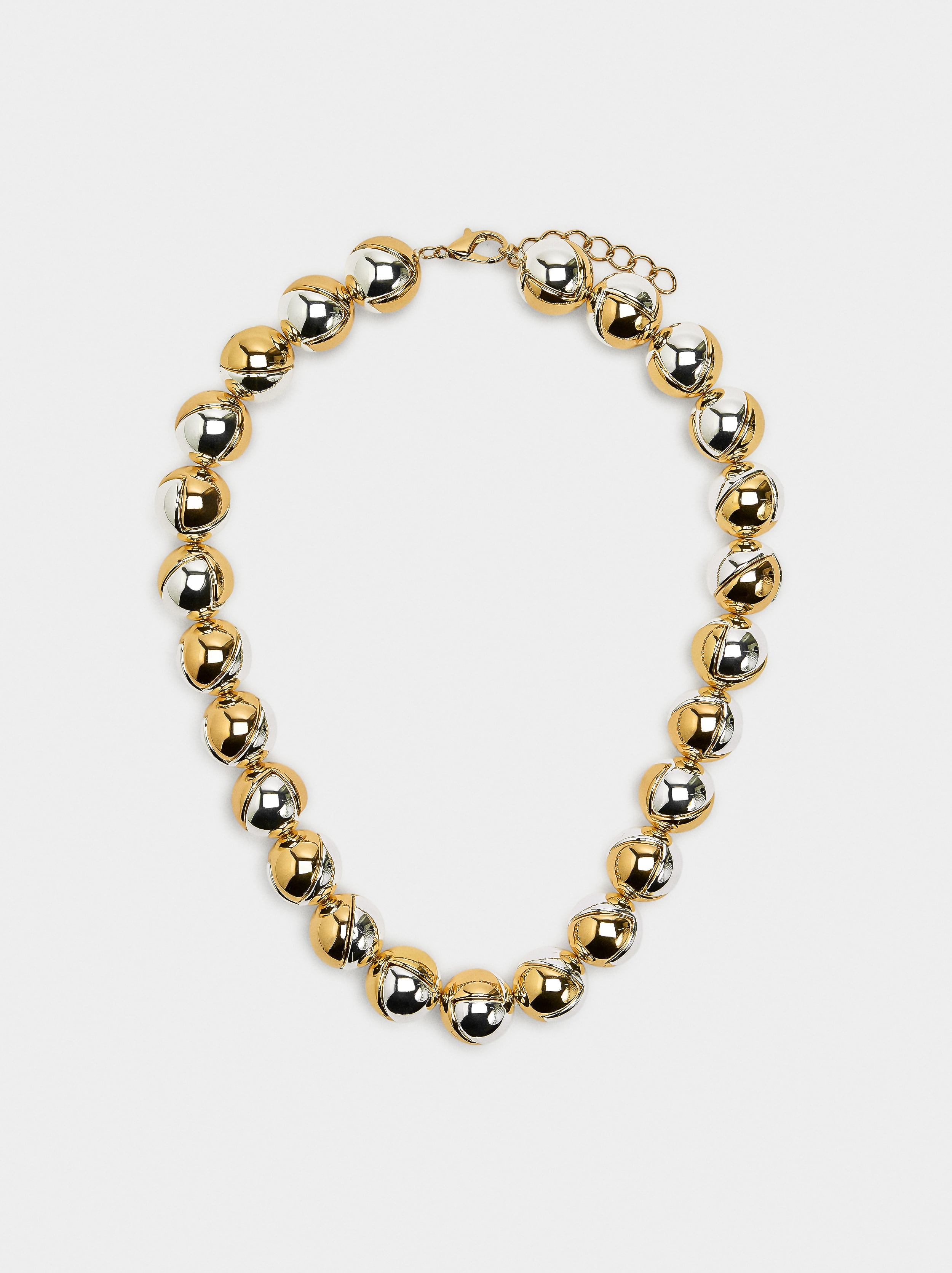 Collar Con Esferas Bicolor