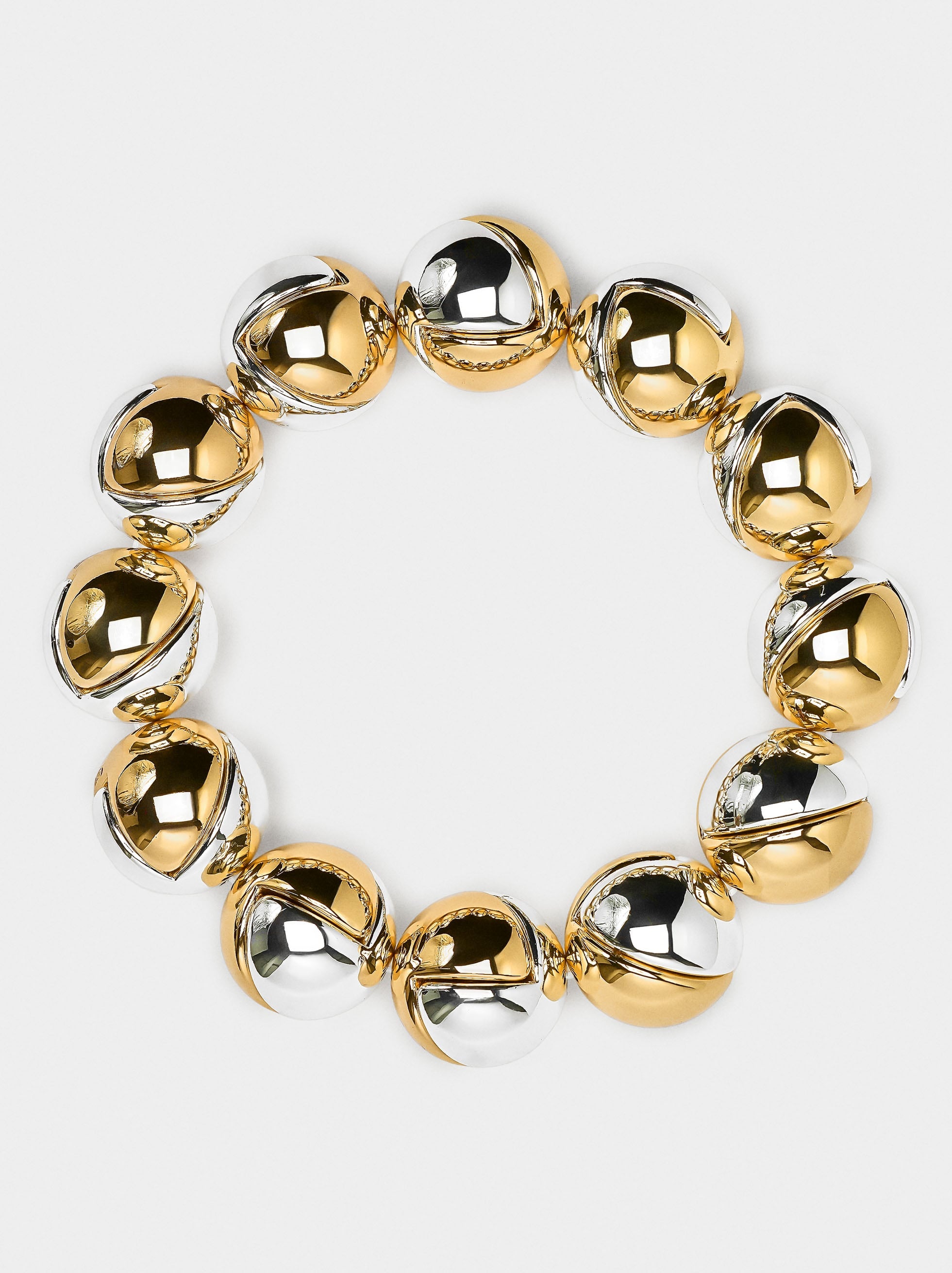 Pulsera Elástica Esferas Bicolor