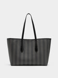 Bolso Shopper A Rayas Con Bolsa Extraíble