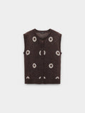 Chaleco Jacquard Con Lunares