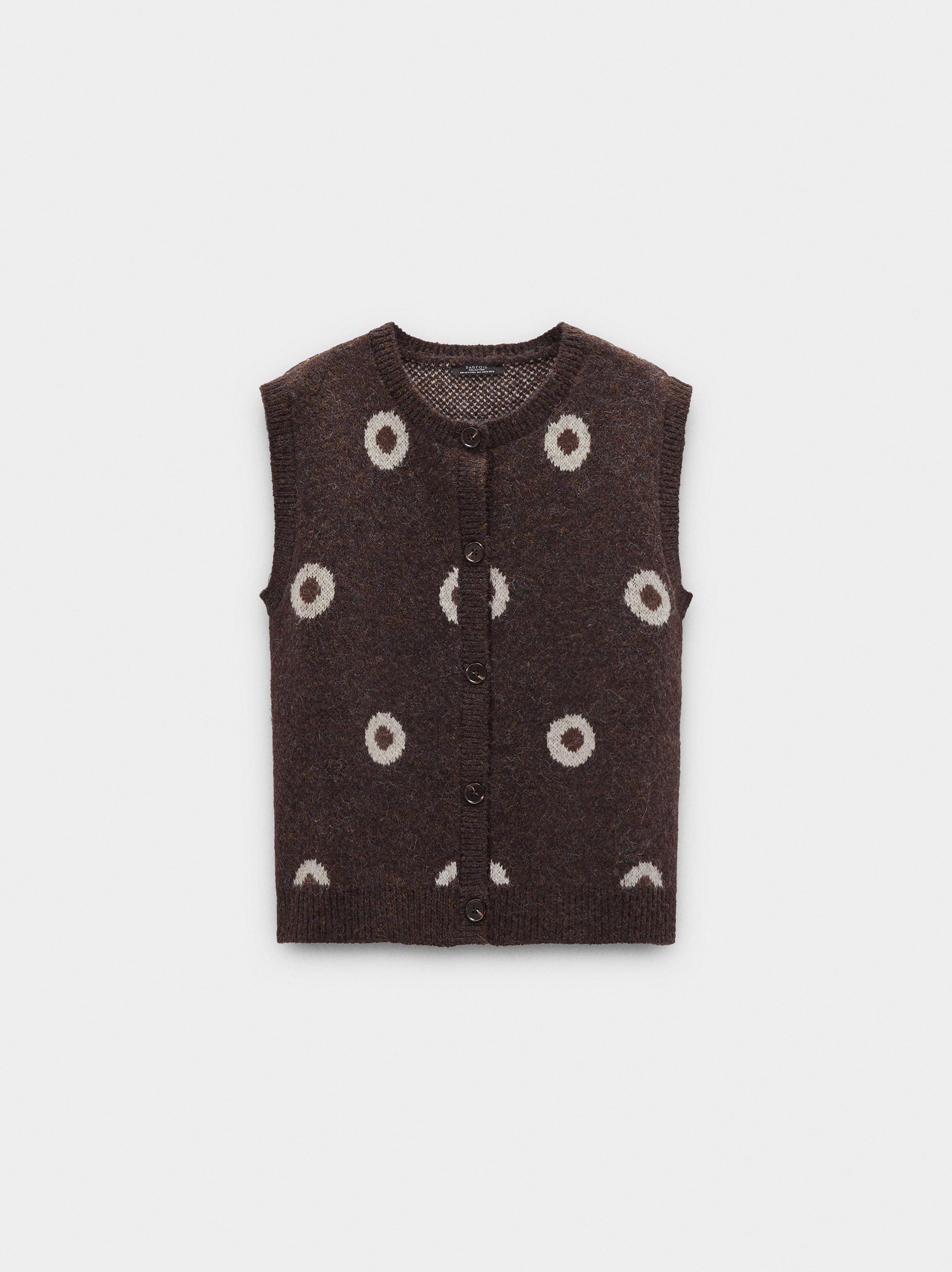 Chaleco Jacquard Con Lunares