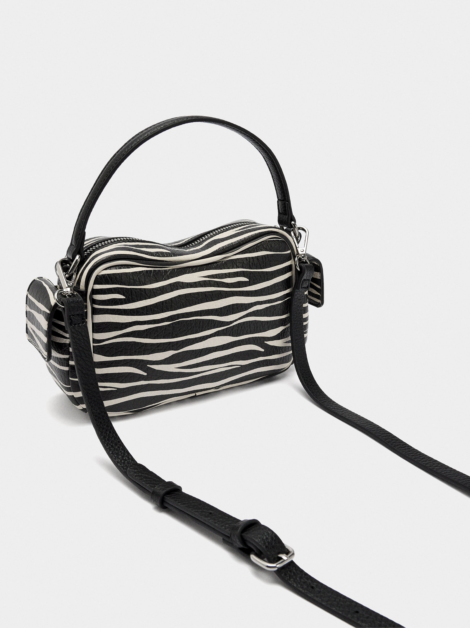 Bolso Bandolera Con Estampado Animal