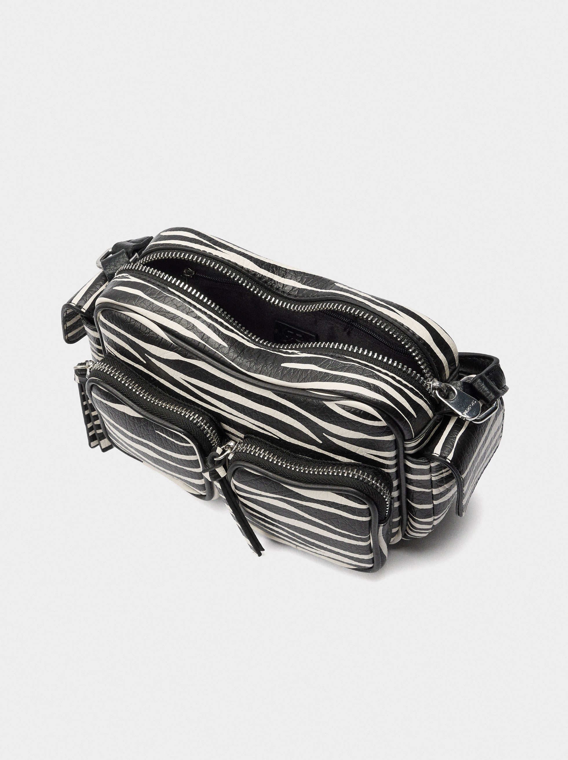 Bolso Bandolera Con Estampado Animal