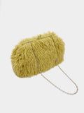 Bolso Efecto Pelo Con Asa De Cadena