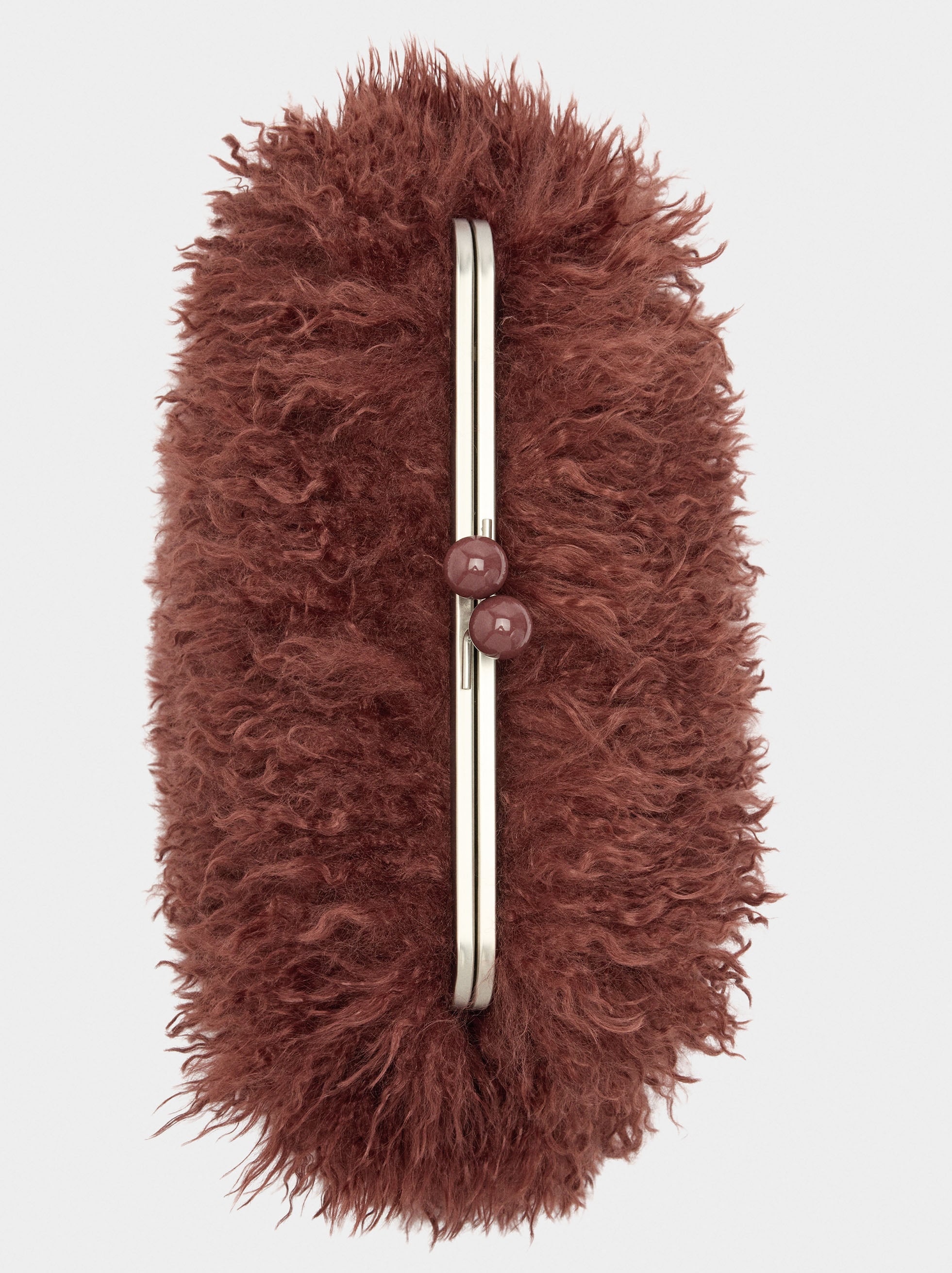 Bolso De Mano Efecto Pelo
