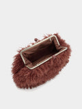 Bolso De Mano Efecto Pelo