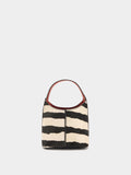 Bolso Bombonera De Piel Con Contraste