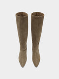 Botas De Piel Tacón Bajo