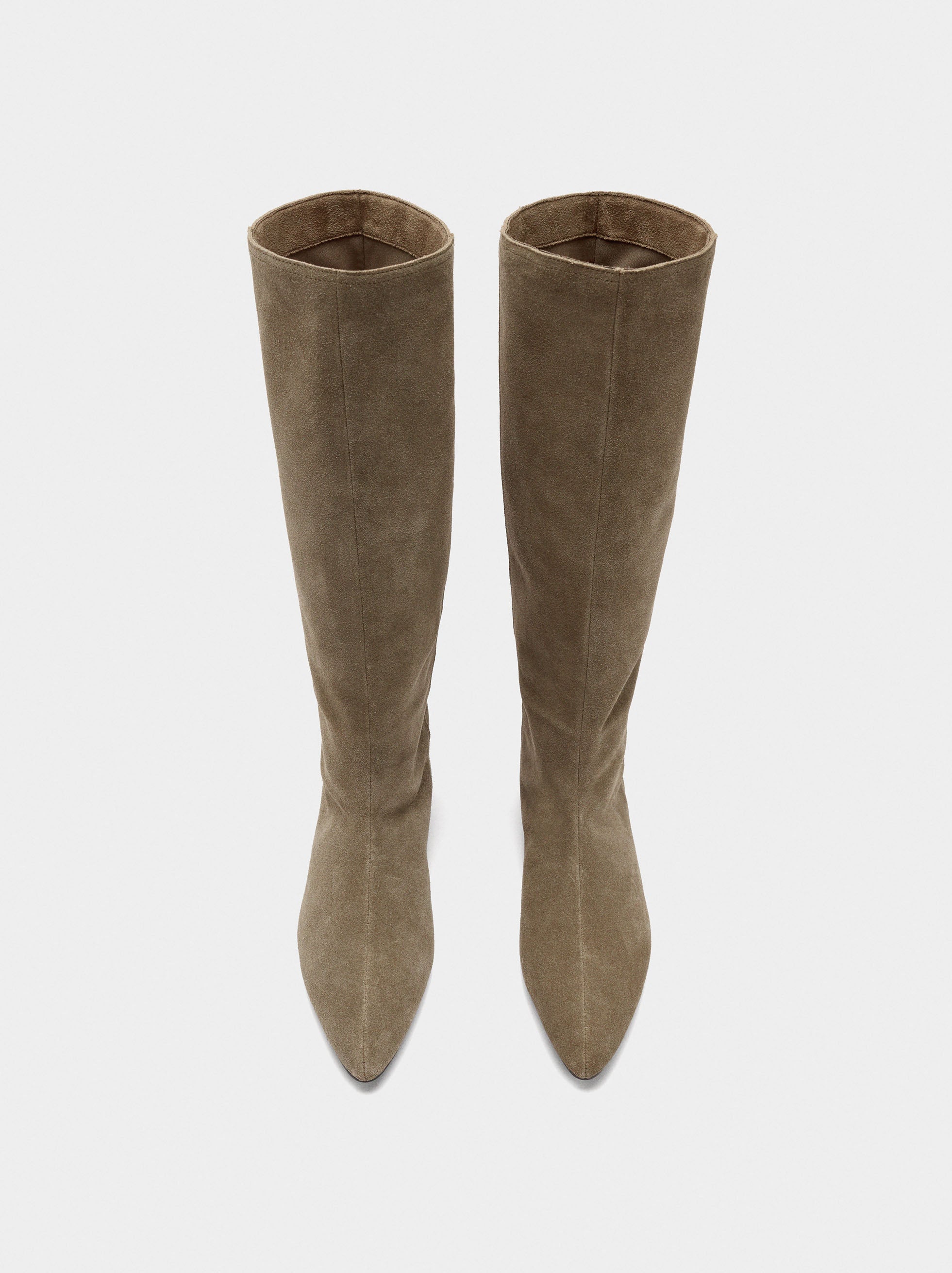 Botas De Piel Tacón Bajo