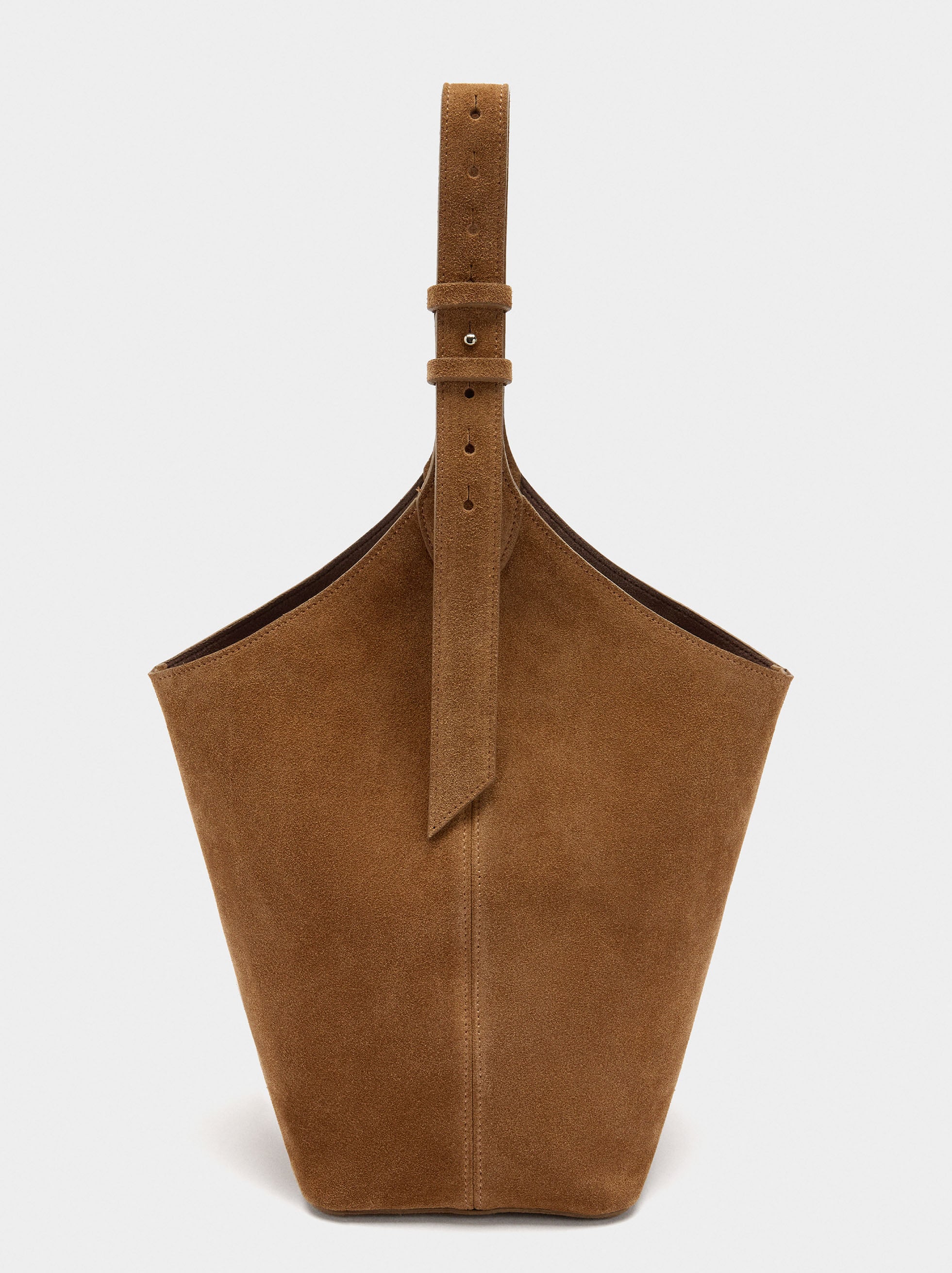 Bolso Bombonera De Ante Bolsa Interior
