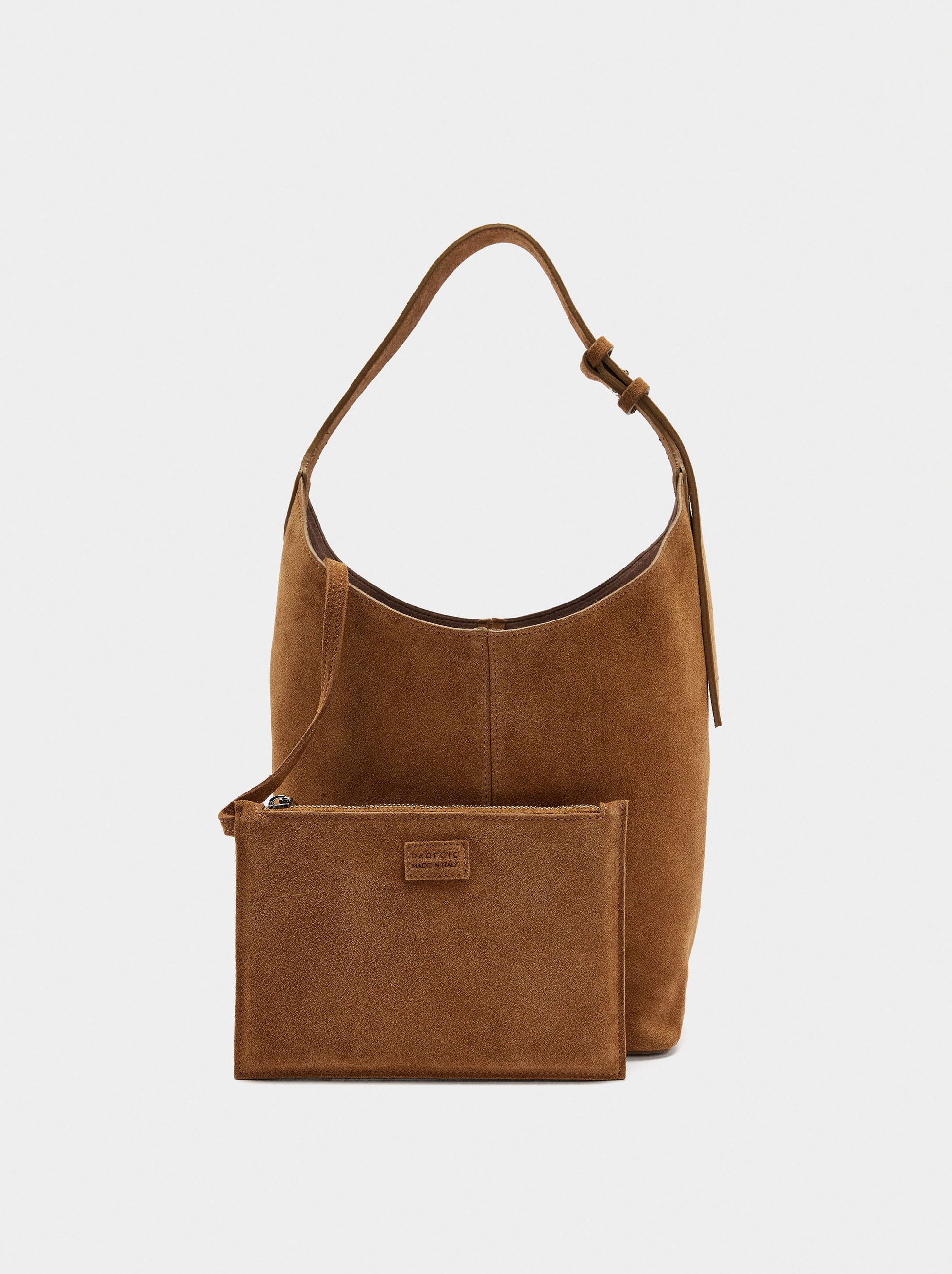 Bolso Bombonera De Ante Bolsa Interior