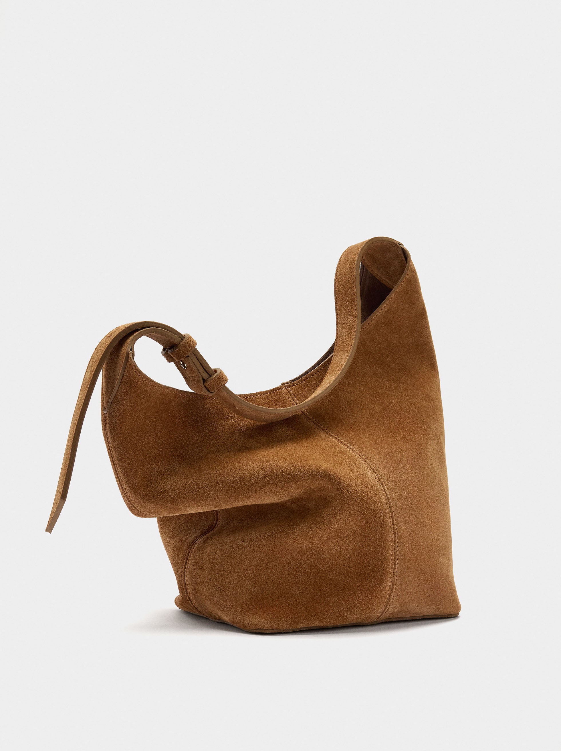Bolso Bombonera De Ante Bolsa Interior