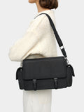 Bolso Bandolera De Nylon Con Solapa