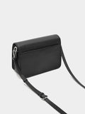 Bolso Bandolera Con Textura Y Cierre De Solapa