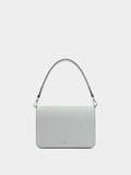 Bolso Bandolera Con Textura Y Cierre De Solapa