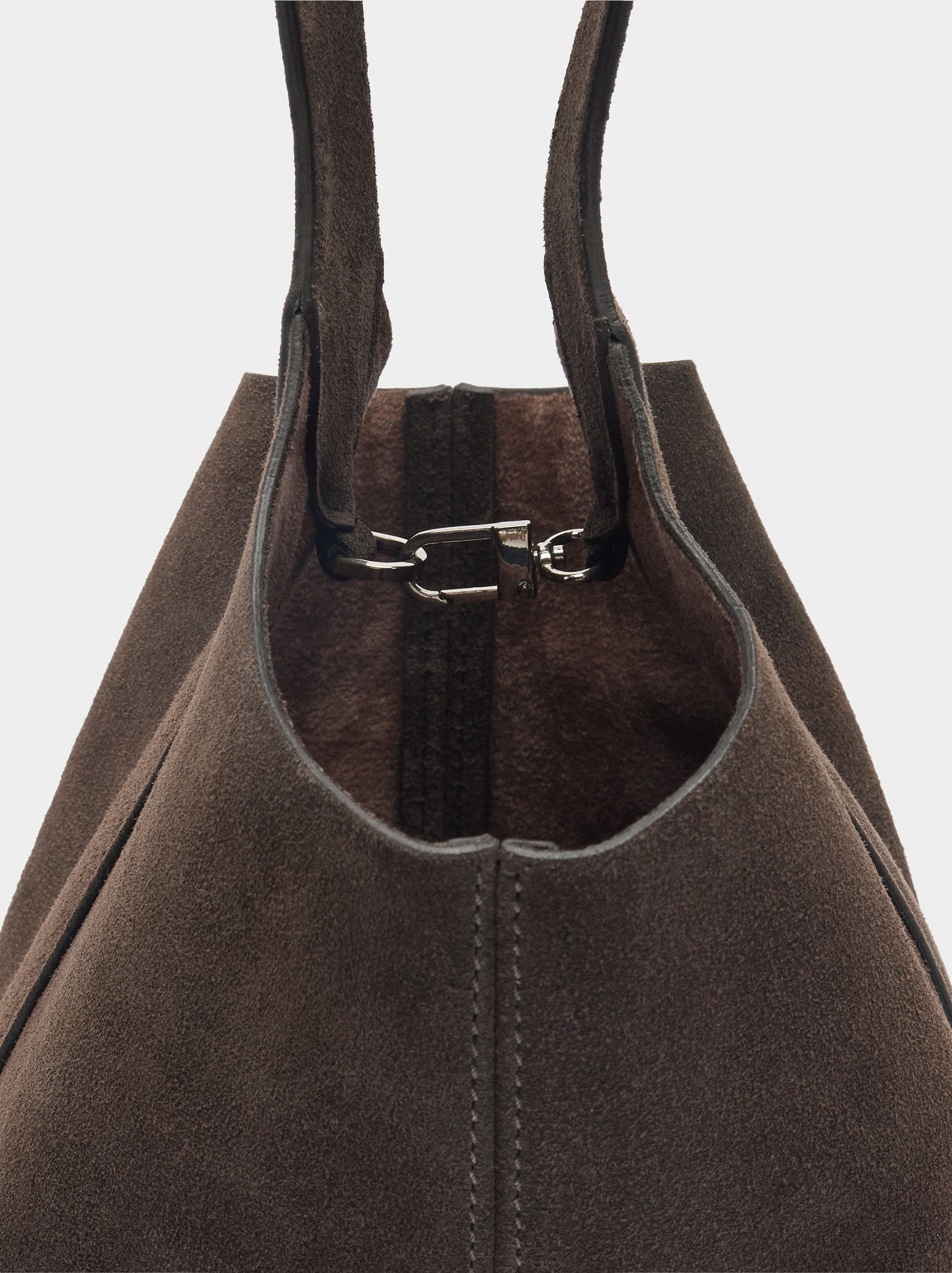 Bolso Bombonera De Ante
