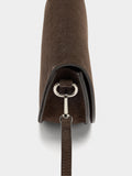 Bolso Bandolera De Ante Con Solapa