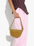 Bolso Bandolera De Ante Con Solapa