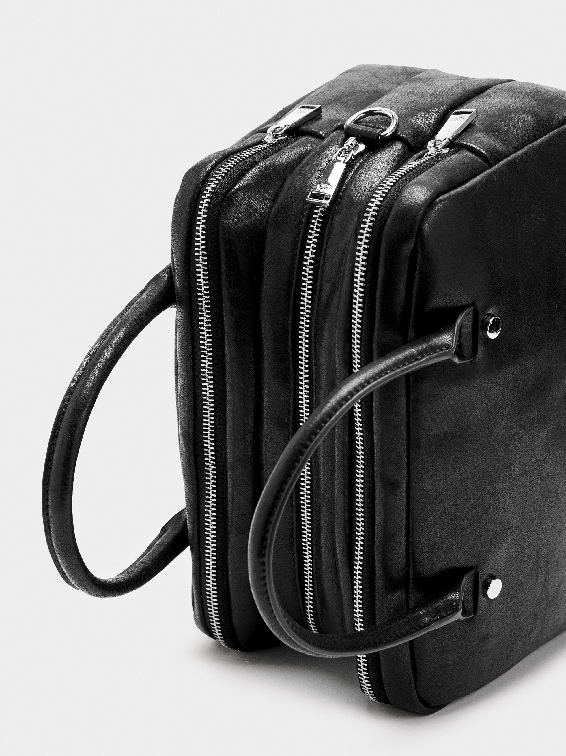 Bolso Bowling Efecto Craquelado