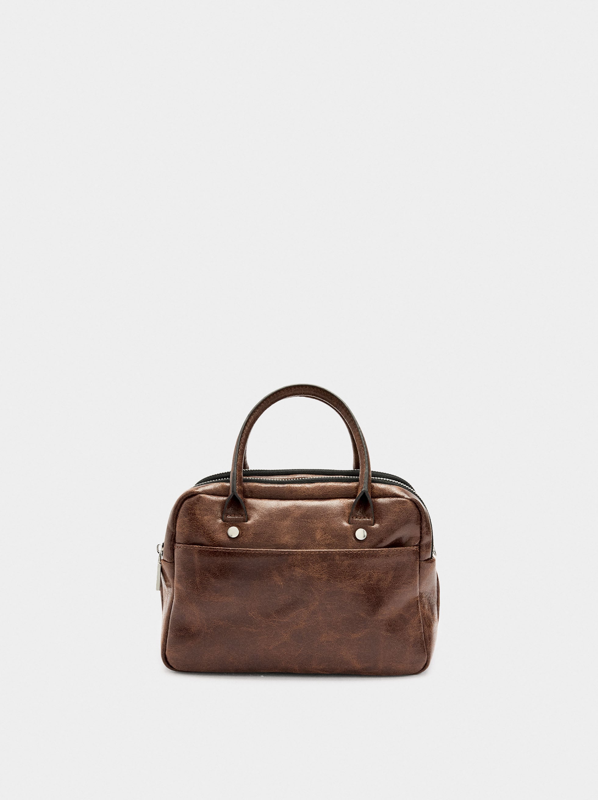 Bolso Bowling Efecto Craquelado