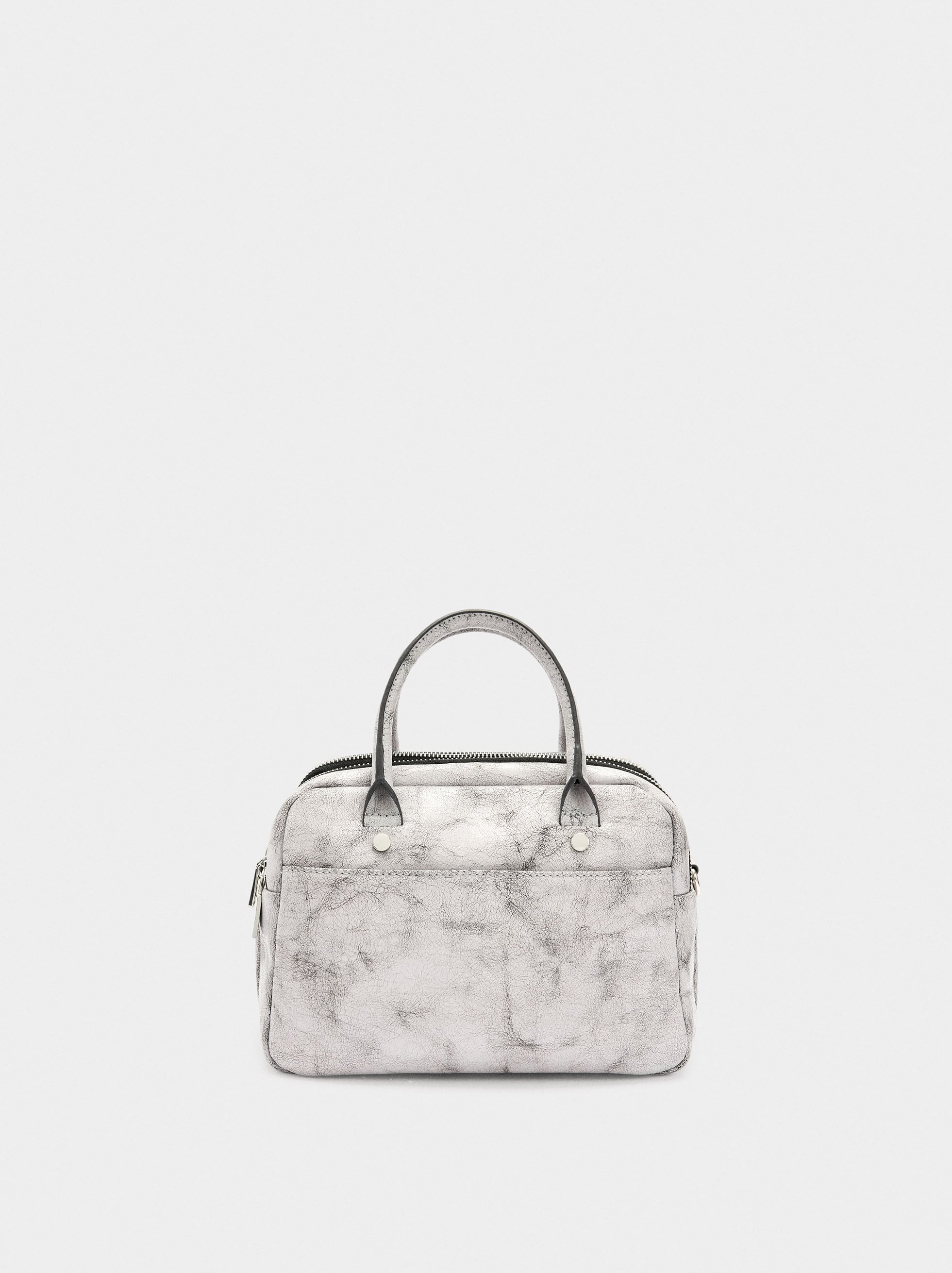 Bolso Bowling Efecto Craquelado