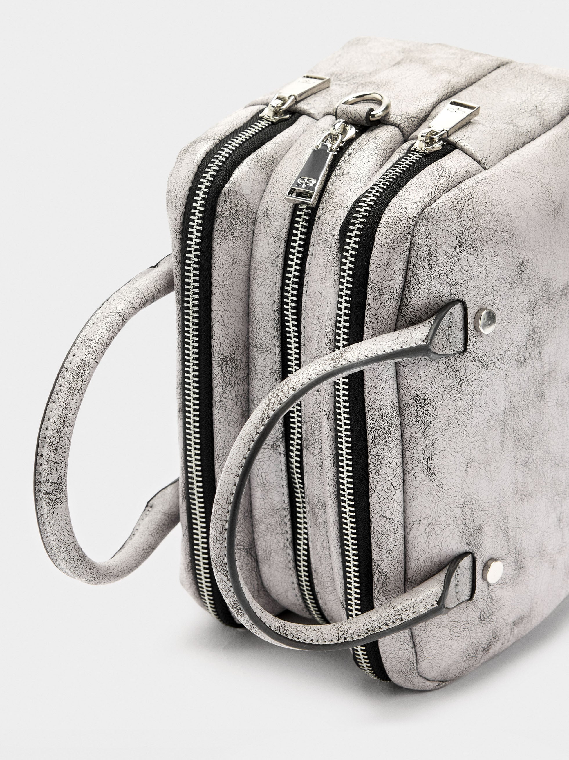 Bolso Bowling Efecto Craquelado