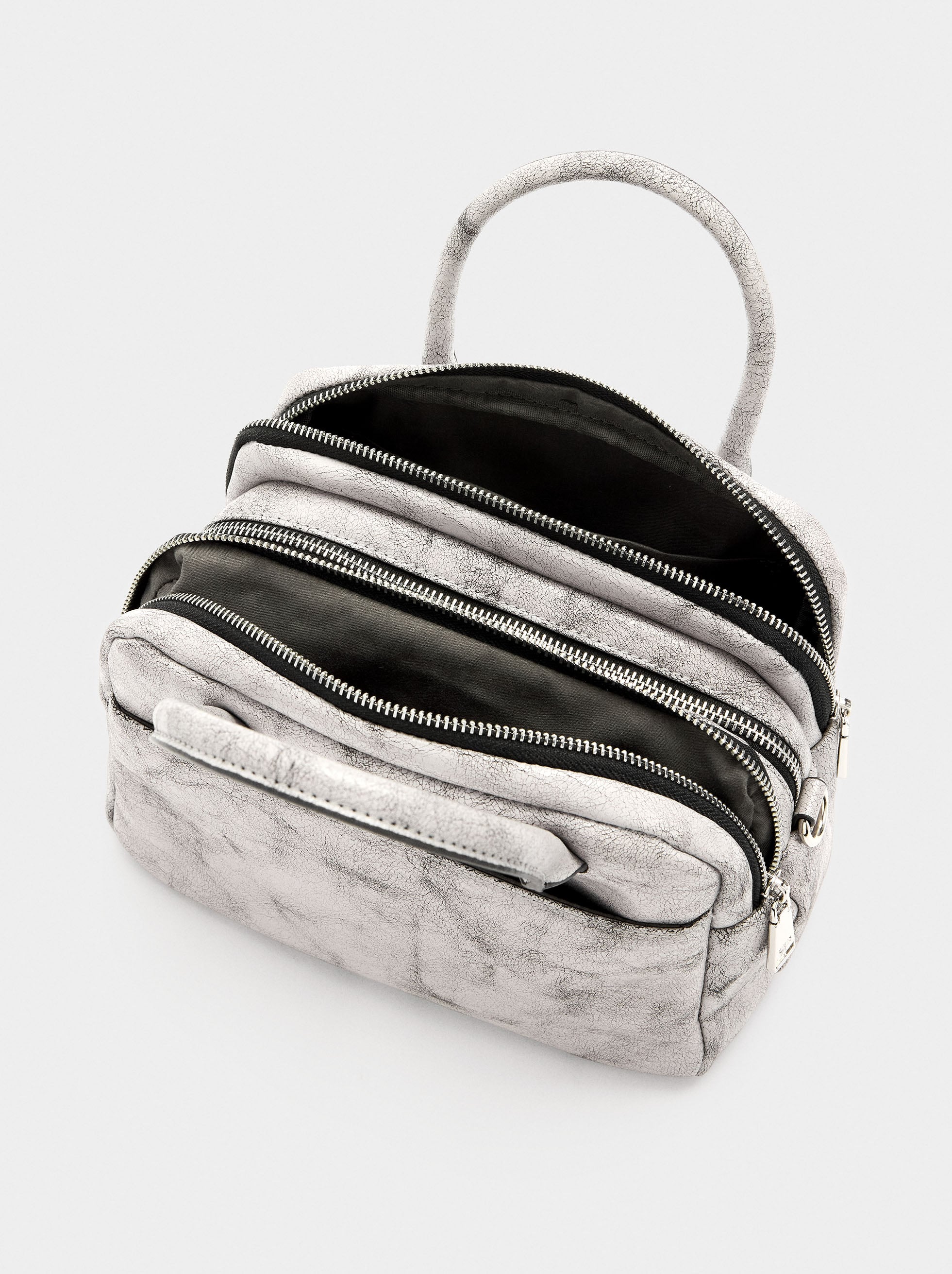 Bolso Bowling Efecto Craquelado