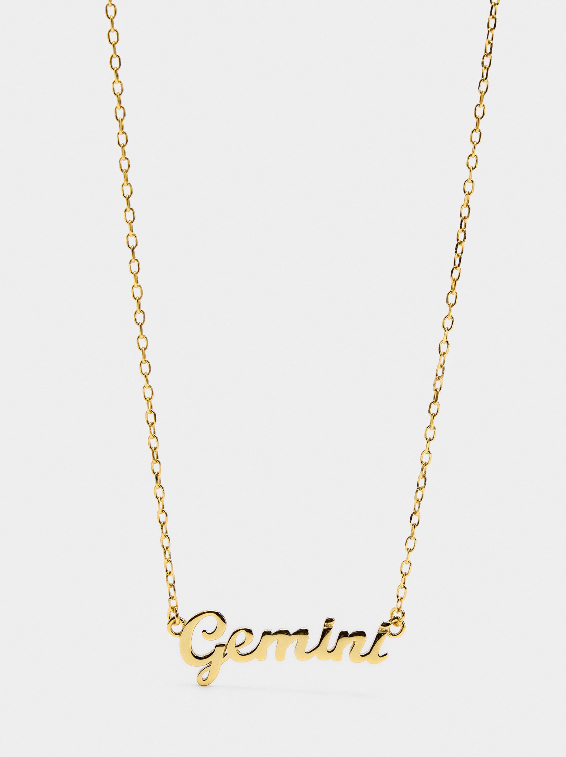 Collar Signo Del Zodiaco Géminis - Plata De Ley 925
