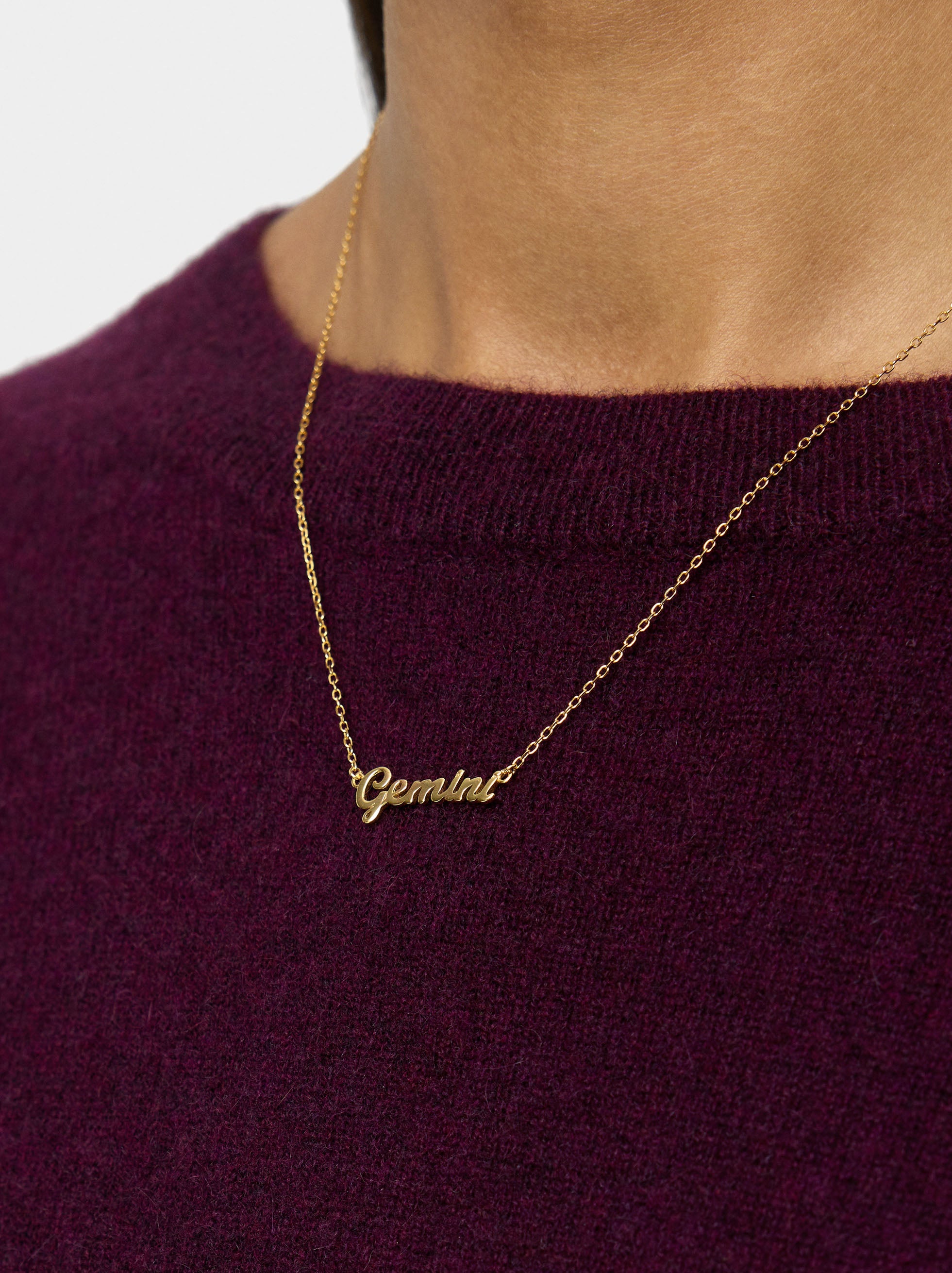Collar Signo Del Zodiaco Géminis - Plata De Ley 925