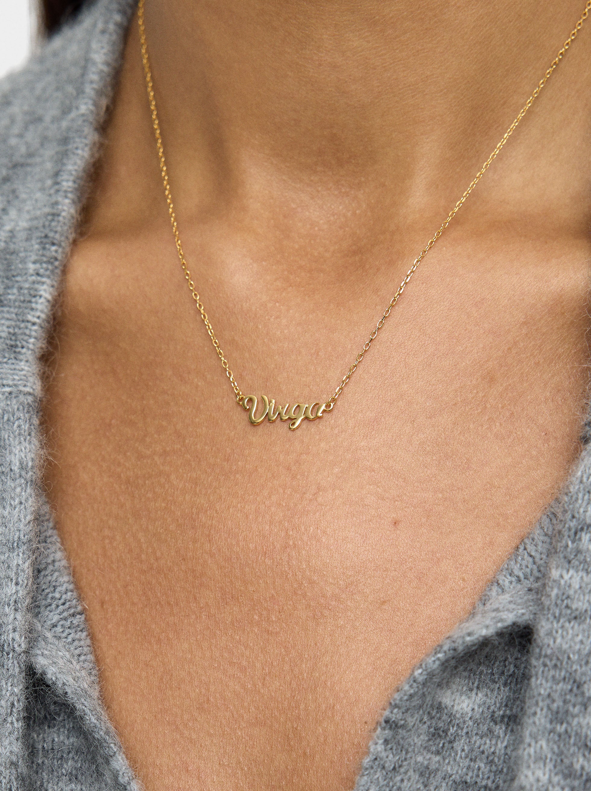 Collar Signo Del Zodiaco Virgo - Plata De Ley 925