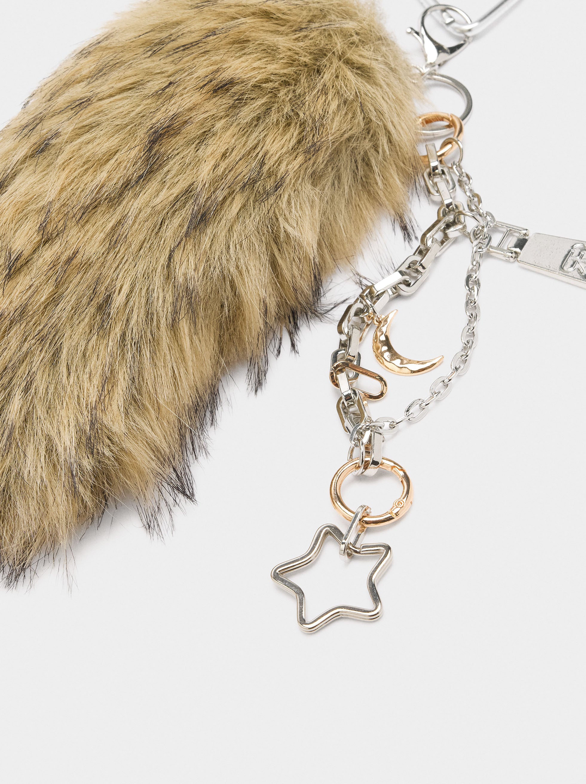 Llavero Charm De Efecto Pelo